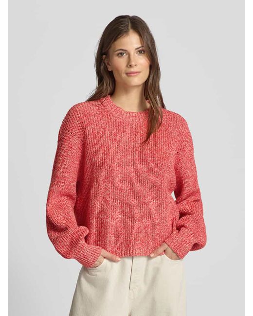 MSCH Copenhagen Red Strickpullover mit Rundhalsausschnitt Modell 'Wille'