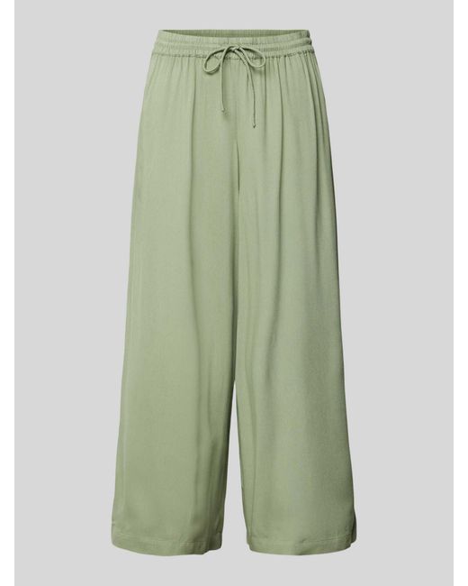 Pieces Green Flared Stoffhose mit Tunnelzug Modell 'NYA'