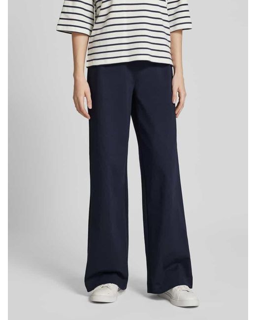 Marc O' Polo Blue Regular Fit Weite Hose Aus Baumwoll-Mix