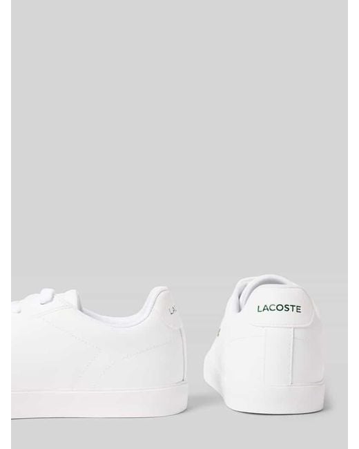 Lacoste Low Top Sneaker aus Leder-Mix in White für Herren