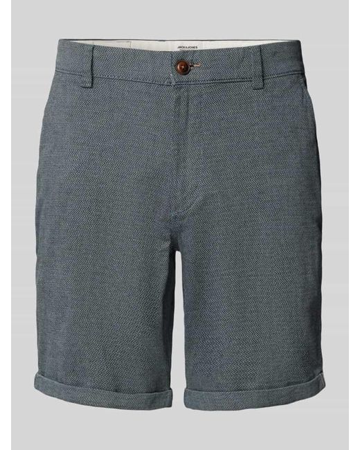 Jack & Jones Regular Fit Shorts mit Strukturmuster Modell 'FURY' in Gray für Herren