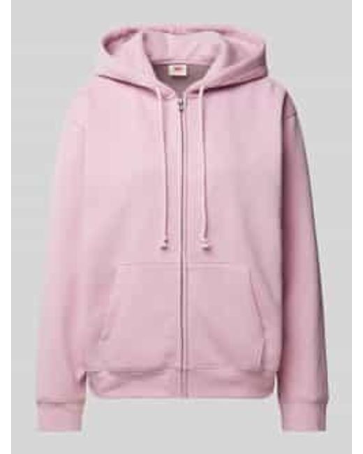 Levi's Sweatjack Met Labelbadge in het Pink