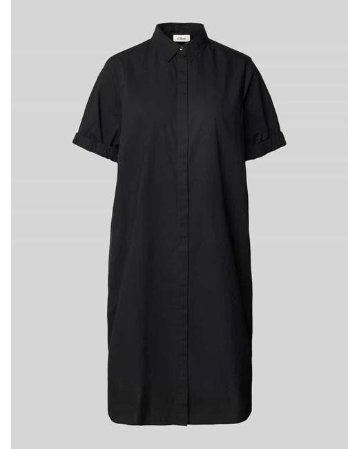 S.oliver Black Relaxed Fit Kleid aus reiner Baumwolle