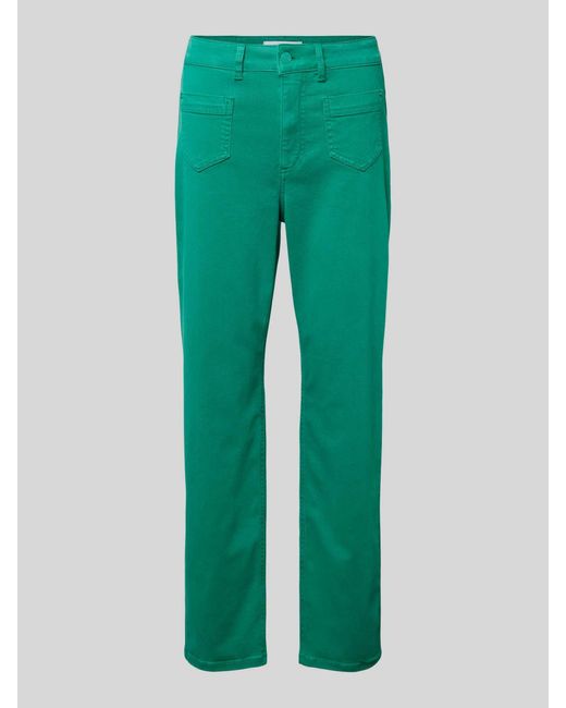 comma casual identity Regular Fit Jeans Met Opgestikte Zakken in het Green