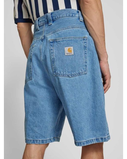 Carhartt Jeansshorts mit Eingrifftaschen Modell 'BRANDON' in Blue für Herren