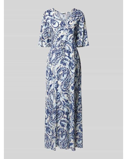 B.Young Blue Maxikleid mit V-Ausschnitt Modell 'MMJOELLA'