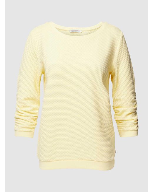 Tom Tailor Sweatshirt Met 3/4-mouwen in het Yellow