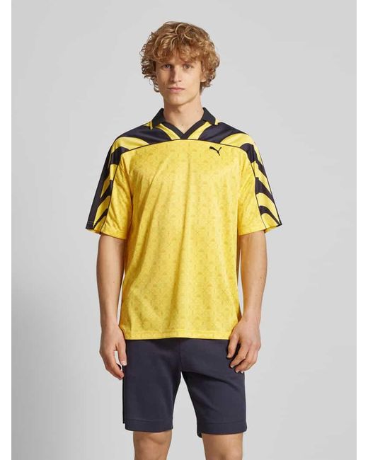 PUMA Relaxed Fit T-Shirt mit Logo-Print Modell 'ROAD TO UNITY' in Yellow für Herren