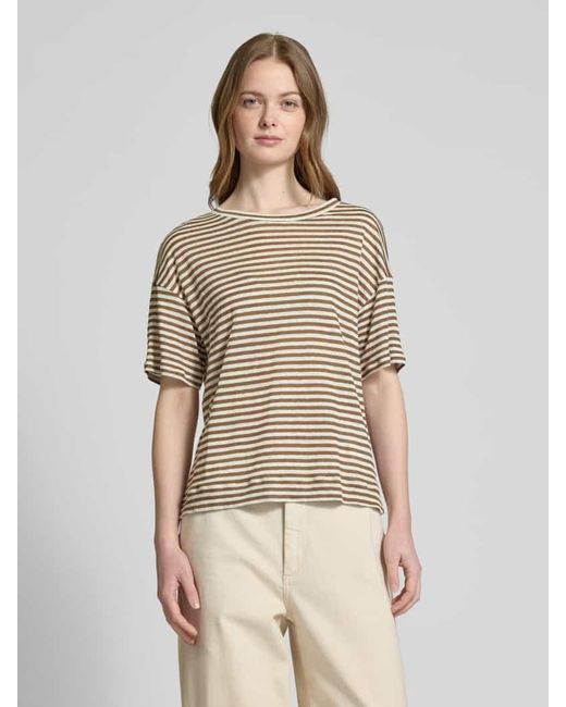 Weekend by Maxmara Natural T-Shirt mit überschnittenen Schultern Modell 'BARCA'