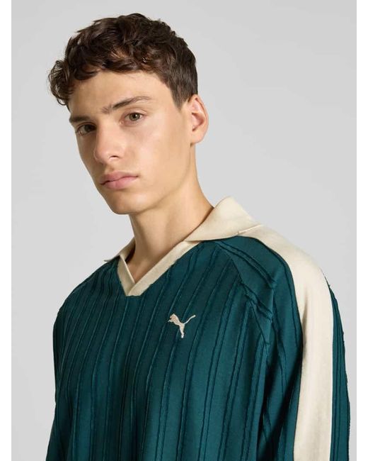 PUMA Poloshirt mit Label-Stitching in Green für Herren