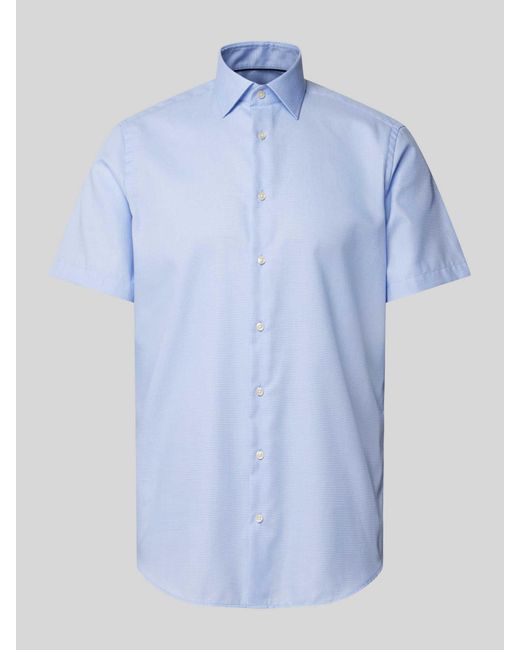 Christian Berg Men Regular Fit Zakelijk Overhemd Met Kentkraag in het Blue voor heren