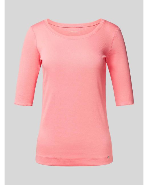 Marc Cain T-shirt Met Labelapplicatie in het Pink