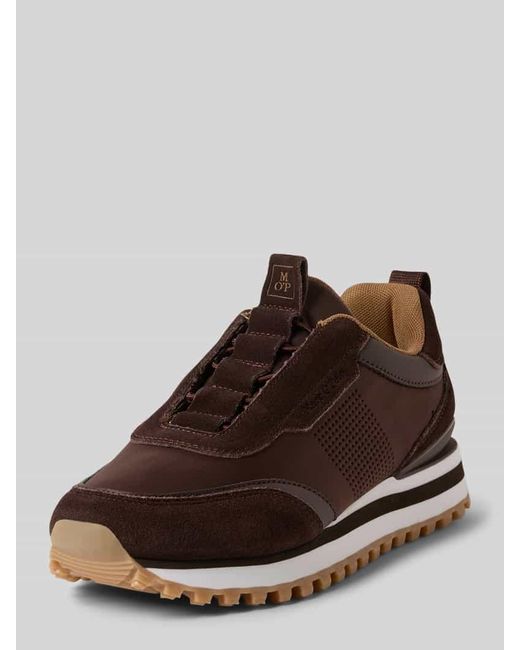 Marc O' Polo Brown Low Top Sneaker aus Rindsvelours