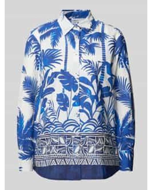 Emily Van Den Bergh Blouse Met All-over Print in het Blue