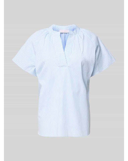 Rich & Royal Blue Regular Fit Bluse mit Tunikakragen