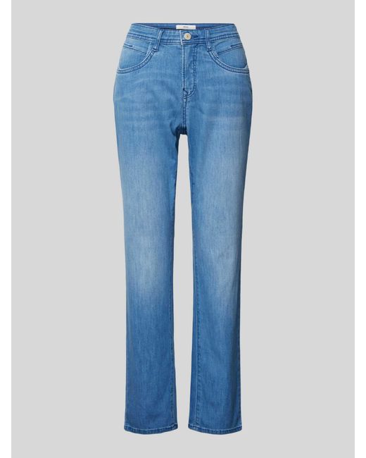 Brax Straight Leg Jeans Met Steekzakken in het Blue