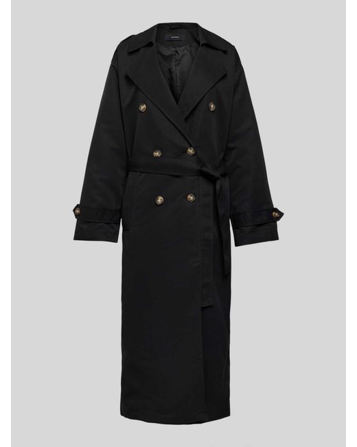 Vero Moda Black Trenchcoat mit Bindegürtel Modell 'CHLOE'