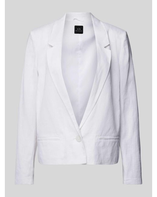Armani Exchange Blazer Met Reverskraag in het White voor heren