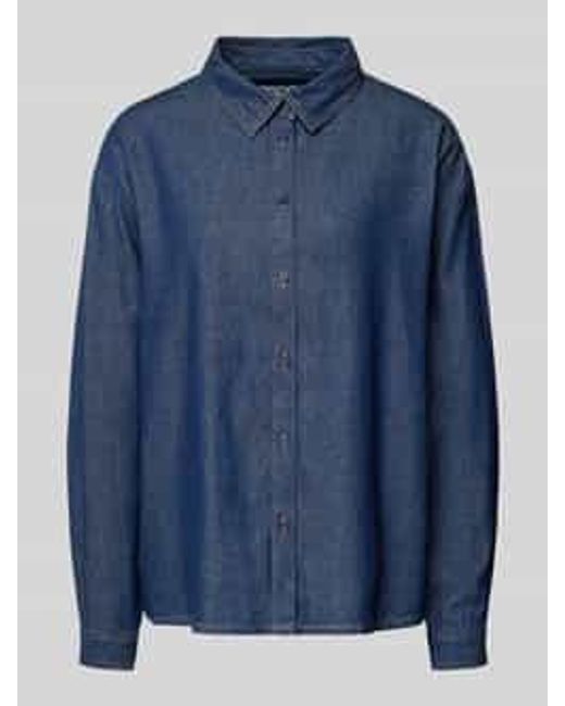 Ichi Regular Fit Jeanshemd Met Overhemdkraag Model 'Archer' in het Blue