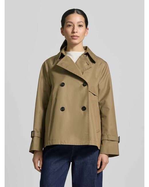 Weekend by Maxmara Natural Cropped Trenchcoat aus Baumwoll-Mix
