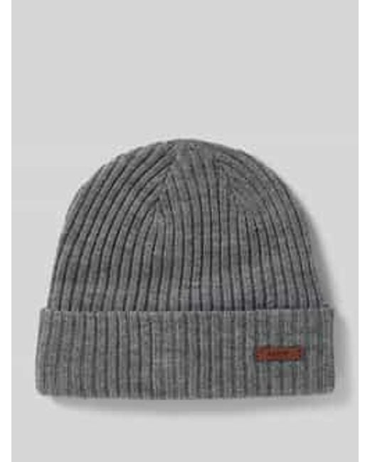 Barts Beanie Met Labeldetail, Model 'Wilbert' in het Gray voor heren
