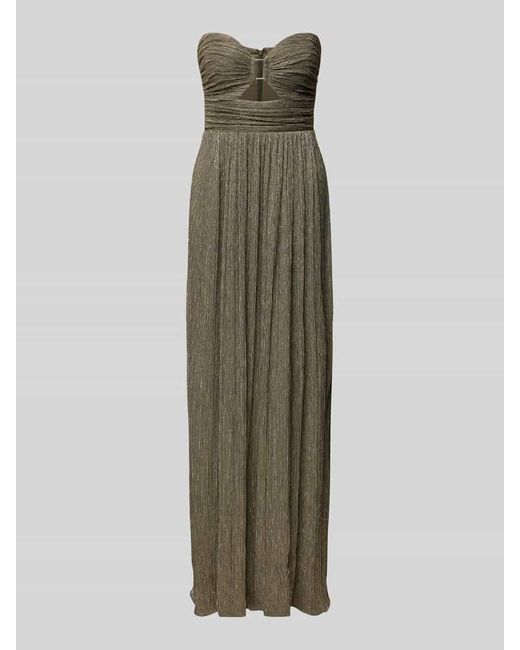 Jake*s Green Abendkleid mit gelegten Falten