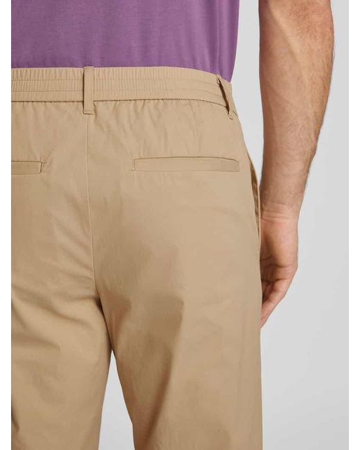 SELECTED Regular Tapered Fit Chino Mit Tunnelzug Modell 'Lero' in Natural für Herren