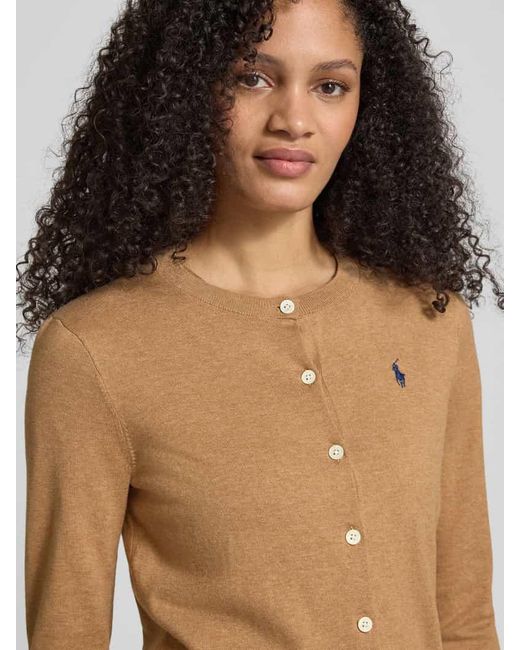 Polo Ralph Lauren Blue Regular Fit Strickjacke aus Baumwoll-Mix