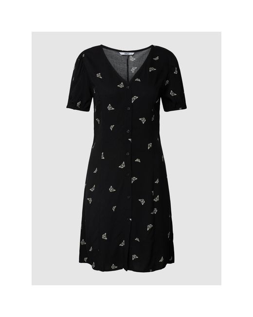 ONLY Kleid aus Viskose mit Allover-Muster Modell 'LUCY' in Schwarz | Lyst AT