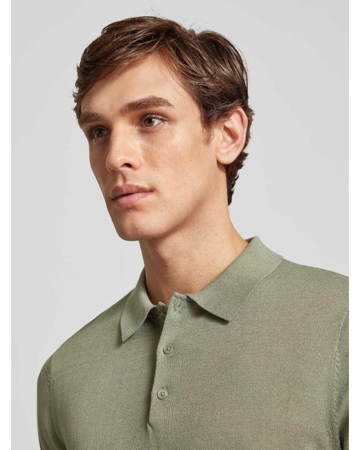 Antony Morato Slim Fit Poloshirt im unifarbenen Design in Green für Herren