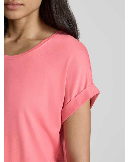 ONLY Pink Comfort Fit T-Shirt aus Viskose-Mix Modell 'MOSTER'