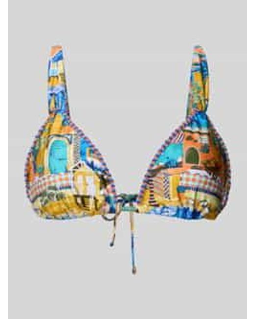 Shiwi Bikinitop Met Vetersluiting Aan De Achterkant in het Blue