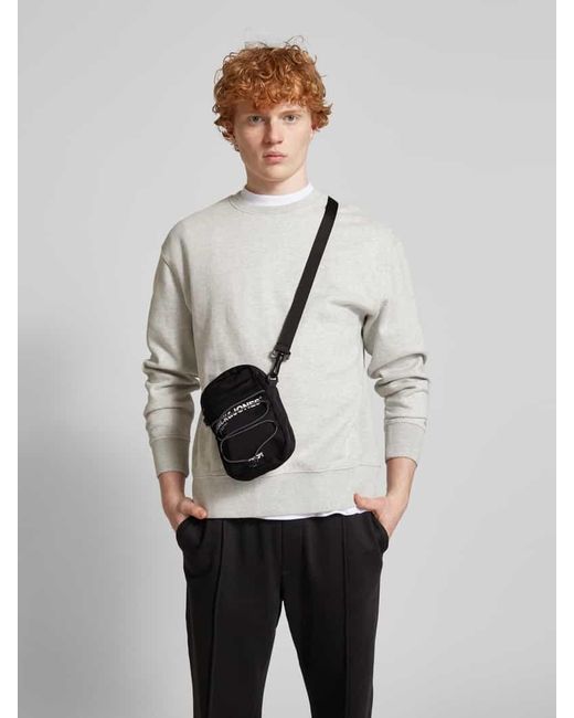 Jack & Jones Umhängetasche mit Label-Print Modell 'ZITRUS' in Black für Herren