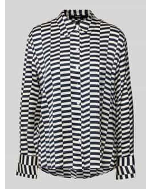 someday. Regular Fit Blouse Met Doorknoopsluiting in het Blue