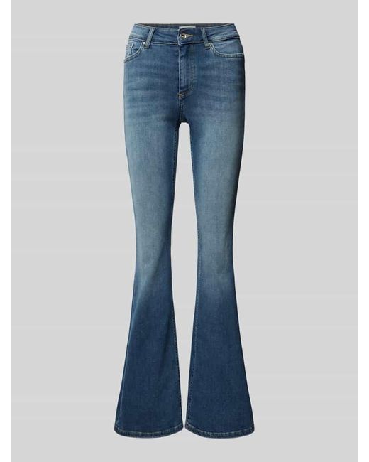 ONLY Blue Regular Fit Flared Jeans Mit Baumwoll-Anteil Modell 'Blush'