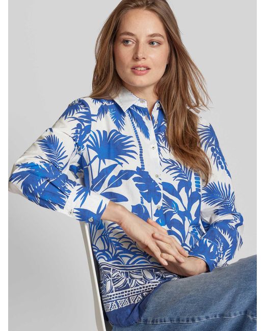 Emily Van Den Bergh Blouse Met All-over Print in het Blue