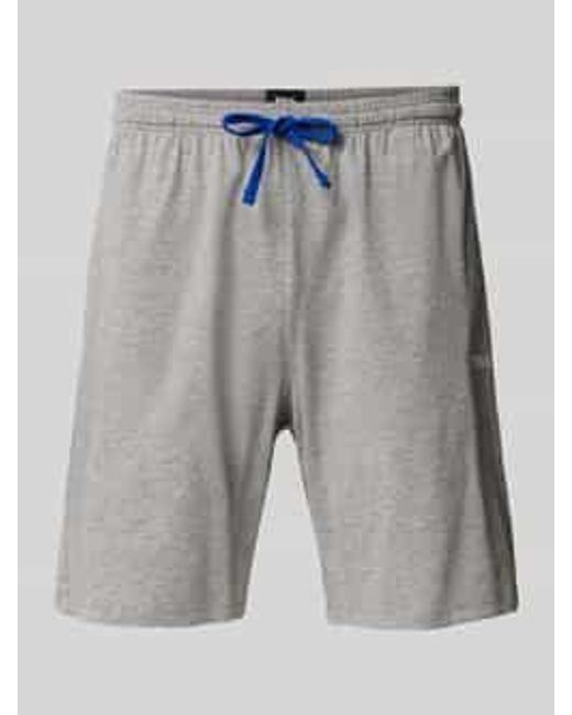 Boss Regular Fit Sweatshorts Met Tunnelkoord in het Gray voor heren