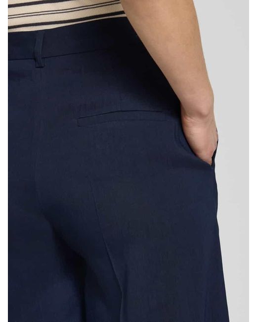 Seductive Blue Leinenhose mit Bügelfalten Modell 'SHILOH'