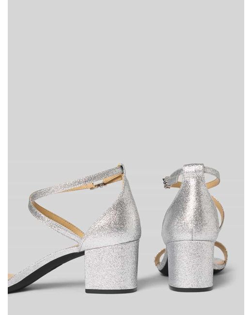 MICHAEL Michael Kors Natural Sandalette mit Blockabsatz Modell 'SERENA'