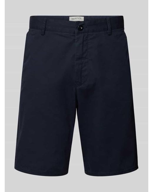 Gant Relaxed Fit Shorts mit Gürtelfalten in Blue für Herren