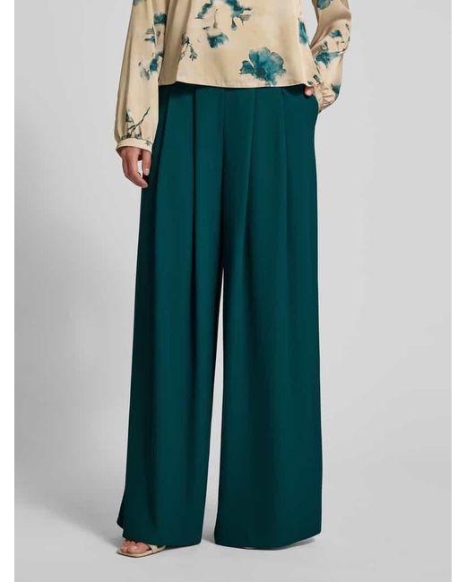 Rinascimento Green Wide Leg Stoffhose mit Raffungen