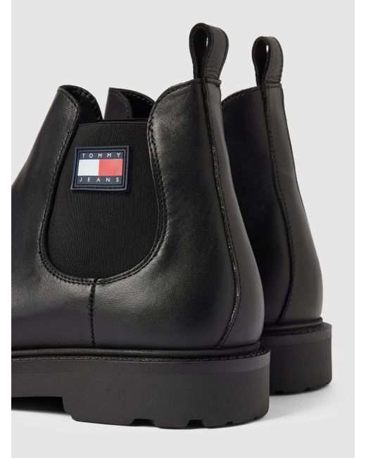 Tommy Hilfiger Chelsea Boots mit Label-Detail Modell 'NAPA LEATHER' in  Schwarz für Herren | Lyst DE