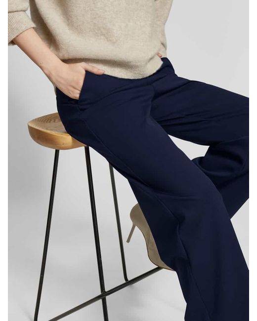 RAFFAELLO ROSSI Blue Regular Fit Stoffhose Mit Elastischem Bund Modell 'Palina'