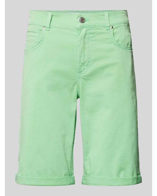ANGELS Green Straight Leg Shorts im 5-Pocket-Design