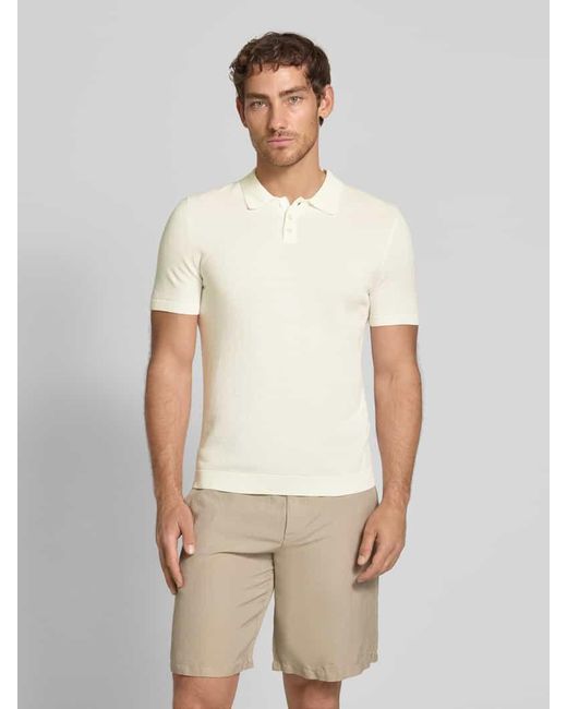 Drykorn Slim Fit Poloshirt mit Strukturmuster Modell 'TRITON' in Natural für Herren