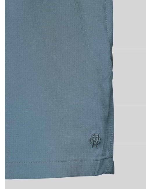 Mcneal Relaxed Fit Badeshorts Mit Strukturmuster in Blue für Herren