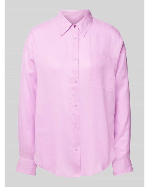 Boss Pink Bluse mit aufgesetzter Brusttasche Modell 'Bostik'