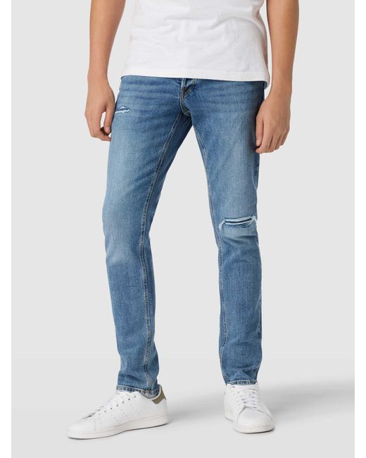 Jack & Jones Jeans im Destroyed-Look Modell 'GLENN' in Blue für Herren