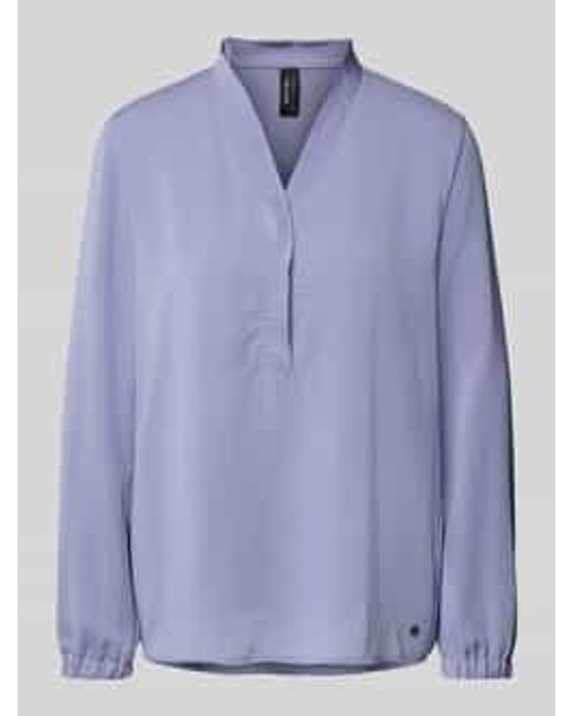 Marc Cain Regular Fit Blouse Met Tuniekhals in het Blue
