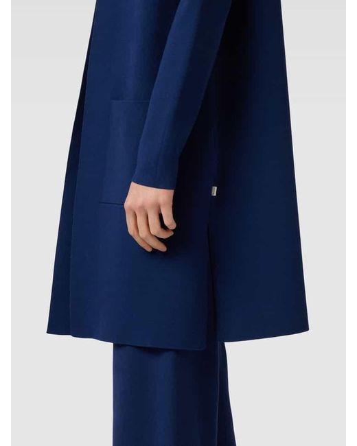 maerz muenchen Blue Mantel mit unifarbenem Design und aufgesetzten Taschen